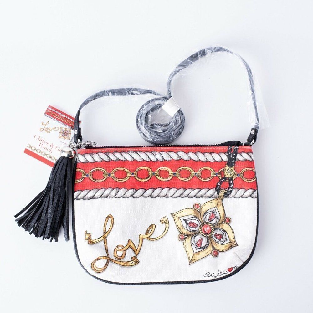 Brighton Glitter & Go Canvas Pouch Crossbody Bag